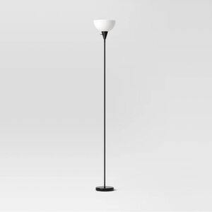Room Essentials Torchiere Floor Lamp, Black-070